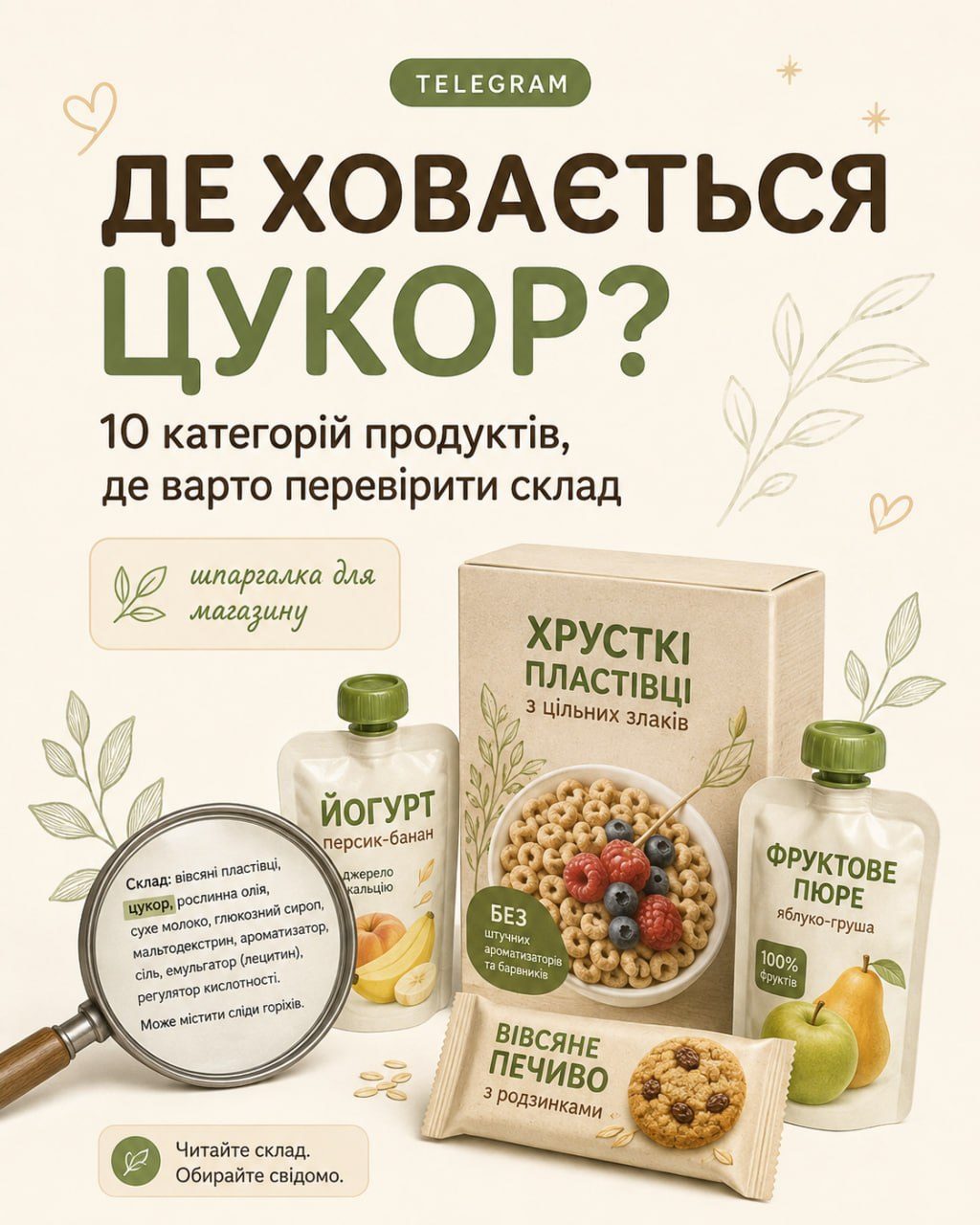 Де ховається цукор: 10 категорій продуктів, де варто перевірити склад