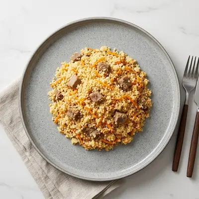 Кускус із курячими сердечками