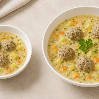 Ніжний суп з індичкою та овочами